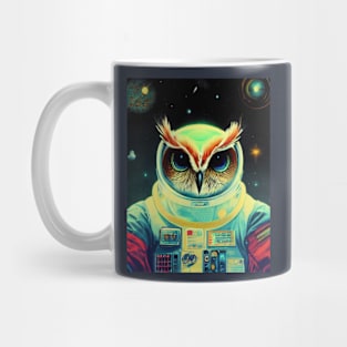 Retro Owl In Spacesuit Mug